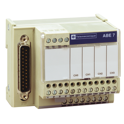 ABE7CPA410 – connection sub-base ABE7 – for distribution of 4 analog channels protected