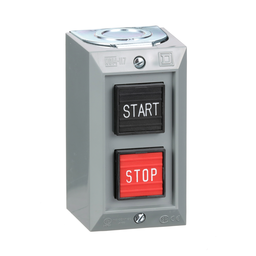 9001BG201 – Complete control station, Harmony 9001B, 2 push buttons START/STOP, 5A, 600V AC, 1NO   1NC, NEMA 1