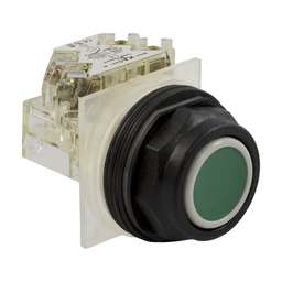 9001SKR1GH13 – Push button, Harmony 9001SK, plastic, flush, green, 30mm, spring return, 1 C/O