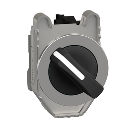 XB4FD21 – Selector switch flush mounted, Harmony XB4, metal, black, 30mm, 2 positions, stay put, 1NO