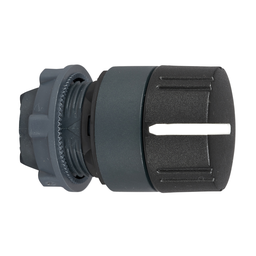 ZB5AD29 – Head for selector switch, Harmony XB5, black knurled knob, 22mm, 2 positions, stay put