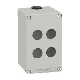 XAPD2504 – Die cast empty control station, Harmony XAP, XB2 SL, zinc alloy, grey, M20, 4 cut outs 22mm, 80x130x77mm, UL cULus