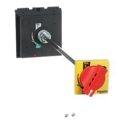 S32600 – Circuit breaker accessory, PowerPacT L, handle, rotary, door mounted, red on yellow bezel