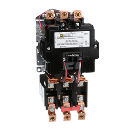 8536SFO1V02S – NEMA motor starter, Type S, nonreversing, Size 4, 135A, 100HP at 460VAC, 10kA SSCR, 3 phase, 3 pole, melting alloy, 120VAC coil, open