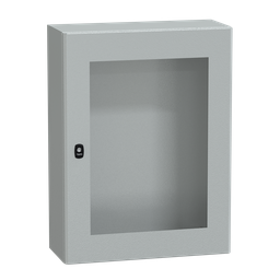 NSYS3D8625T – Wall mounted steel enclosure, PanelSeT S3D, transparent door, without mounting plate, 800x600x250mm, IP66, IK08