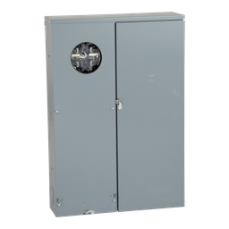QU816D400CL – Meter mains, QO, CSED, ringless socket, 400A, surface mount, maximum 8 spaces, 16 circuits, Class 320 with lever bypass