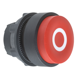 ZB5AL432 – Projecting push button head 40mm, Harmony XB5, plastic, red, 22mm, spring return, marked O