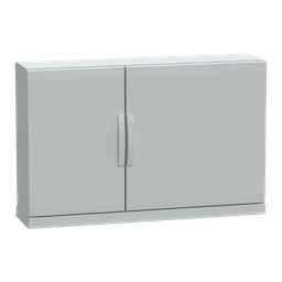 NSYPLAZ7123G – Floor standing polyester enclosure, Thalassa PLA, plain door, open bottom, 750x1250x320mm, IP54, IK10