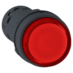 XB7NW34B1 – Monolithic illuminated push button, Harmony XB7, plastic, red, 22mm, integral LED, spring return, 24V AC DC, 1NO