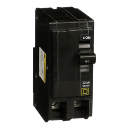 QO290VH – Mini circuit breaker, QO, 90A, 2 pole, 120/240VAC, 22kA, plug in