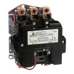 8502SFO2V02S – NEMA Contactor, Type S, nonreversing, Size 4, 135A, 100 HP at 575 VAC, 3 phase, up to 100 kA, 3 pole, 120 VAC coil, open