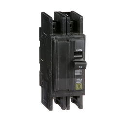 QOU2105283 – Mini circuit breaker, QOU, 10A, 2 pole, 120/240 VAC, 10kA, ring terminal