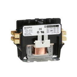 8910DP32V06 – Contactor, Definite Purpose, 30A, 2 pole, 440/480VAC 50/60Hz coil, open