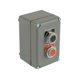9001KYK21 – Complete control station, Harmony 9001K, 10A,  zinc, grey, 2 push buttons 2NO   2NC START STOP, NEMA 3 4 13