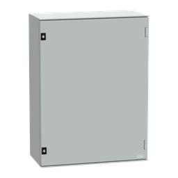 NSYPLM86BG – Wall mounted polyester enclosure, Thalassa PLM, plain door, with bakelite plate, 847x636x300mm, IP66, IK10, RAL 7035