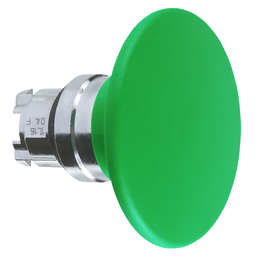 ZB4BR316 – Head for non illuminated push button, Harmony XB4, green mushroom 30mm, 22mm, spring return, unmarked