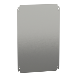 Square D NSYMM64 21.7 Inch x 13.8 Inch Plain Galvanized Steel Mounting Plate