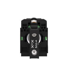XB5AVB5 – pilot light, Harmony XB5, grey plastic, orange, 22mm, universal LED, plain lens, 24V AC DC
