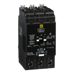 EGB34045 – Mini circuit breaker, E-Frame, 45A, 3 pole, 480Y/277VAC, 65kA max, bolt on
