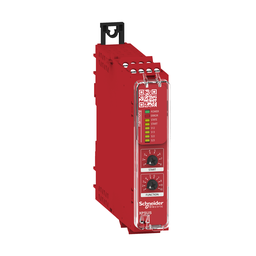 XPSUS12AP – safety module, Harmony XPSU, Cat 4, features 2 x XPSUAF with enabling movement, 24V AC or DC, screw