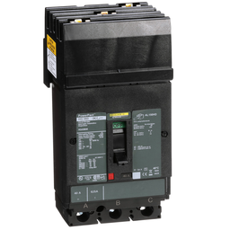 HGA36040 – Circuit breaker, PowerPacT H, 40A, 3 pole, 600VAC, 18kA, I-Line, thermal magnetic, 80%, ABC