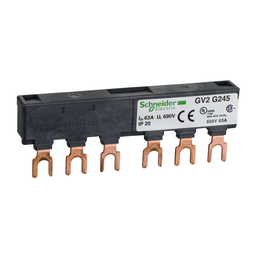 GV2G245 – Linergy FT, Comb busbar, 63A, 2 tap-offs, 45mm pitch