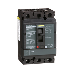 HDL36125 – Circuit breaker, PowerPacT H, 125A, 3 pole, 600VAC, 14kA, lugs, thermal magnetic, 80%