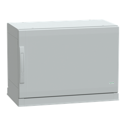 NSYPLAZ574G – Floor standing polyester enclosure, Thalassa PLA, plain door, open bottom, 500x750x420mm, IP54, IK10