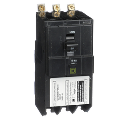 QOB350EPE5238 – Mini circuit breaker, QO, 50A, 3 pole, 240VAC, 10kA, bolt on, 100mA grd fault B, ring