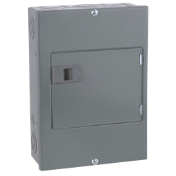 QO816L100DS – Load center, QO, 1 phase, 8 spaces, 16 circuits, 100A fixed main lugs, NEMA1, door surface cover