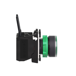 XB5AW23G5 – Push-to-test pilot light, Harmony XB5, plastic, green, universal LED, screw clamp terminals, 110…120V