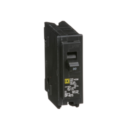 HOM130 – Mini circuit breaker, Homeline, 30A, 1 pole, 120/240VAC, 10kA AIR, standard type, plug in, UL
