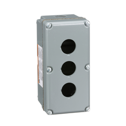 Square D 9001KY3 3.63 x 7.5 x 3.53 Inch NEMA 1/3/4/6/12/13 3-Hole Push Button Control Station Enclosure