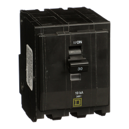 QO3305237 – Mini circuit breaker, QO, 30A, 3 pole, 120/240VAC, 10kA, plug in, ring