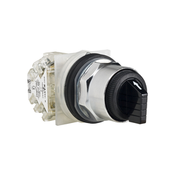 9001KS53BH13 – Selector switch, Harmony 9001K, metal, standard handle, black, 30mm, 3 positions, return both side to center, 1 change over