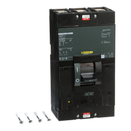 LAL36350MB – Circuit breaker, LA, 350A, 3 pole, 600VAC, 22kA, 250VDC, 10kA, lugs, thermal magnetic, short handle