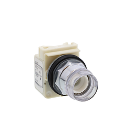 9001K1L1 – Illuminated push button, Harmony 9001K, metal, plastic guard flush, without cap, 30mm, spring return, 110…120V