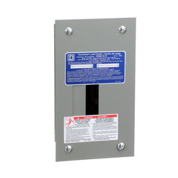 HOM24L70F – Load center, Homeline, 1 phase, 2 spaces, 4 circuits, 70A fixed main lugs, NEMA1, flush cover