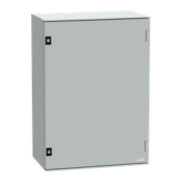 NSYPLM75BG – Wall mounted polyester enclosure, Thalassa PLM, plain door, with bakelite plate, 747x536x300mm, IP66, IK10, RAL 7035