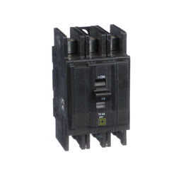 QOUR310B – Mini circuit breaker, QOU, 10A, 3 pole, 240 VAC, 10kA, field reversible lugs, bulk pack