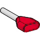 AZ5DE010D – Cable end, Linergy TR cable ends, twin conductor, red, 1mmÂ², for insulated cable,medium size, 5 sets of 50