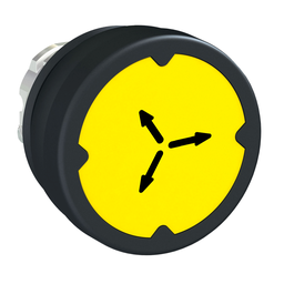 ZB4BC58009RA – Head for push button, Harmony XB4, metal, flush, yellow, 22mm, spring return, for harsh environment, marking legend rotated 90°
