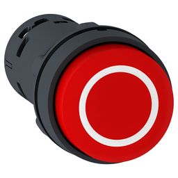 XB7NL4532 – Push button, Harmony XB7, round red projecting, 22mm, spring return, 1NO   1NC, white marked O