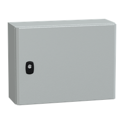 NSYS3D3415 – Wall mounted steel enclosure, PanelSeT S3D, plain door, without mounting plate, 300x400x150mm, IP66, IK10