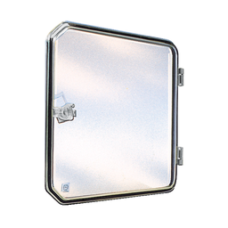 NSYVA2712MA – Plastic window with hinged transparent cover, L78xW235xD25mm.
