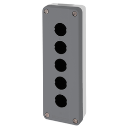 XALD05H7 – Empty control station, Harmony XALD, dark grey, 5 cut outs, 22mm