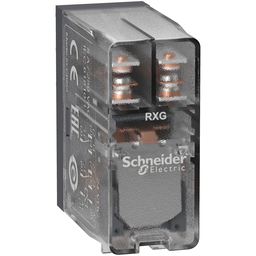 RXG25BD – interface plug in relay, Harmony Electromechanical Relays, 5A, 2CO, clear cover, 24V DC