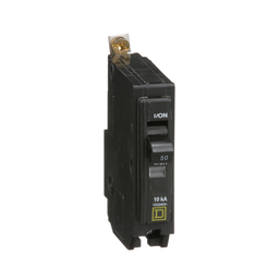 QOB150 – Mini circuit breaker, QO, 50A, 1 pole, 120/240VAC, 10kA, bolt on