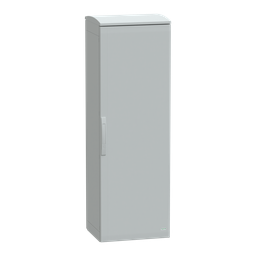 NSYPLAT1554G – Floor standing polyester enclosure, Thalassa PLA, plain door, ventilated canopy, 1500x500x420mm, IP44, IK10