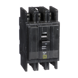 QOU3305283 – Mini circuit breaker, QOU, 30A, 3 pole, 240VAC, 10kA, ring terminal